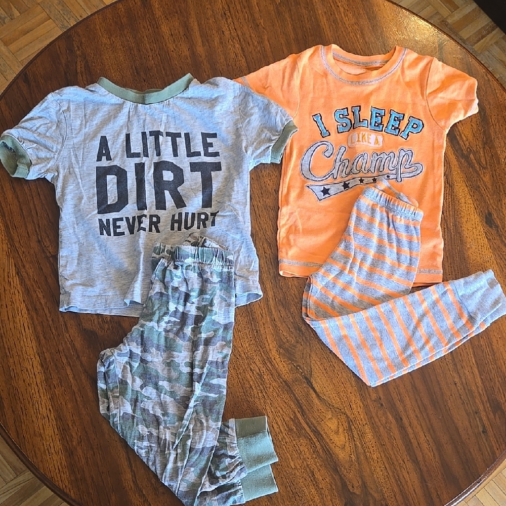 Kids Pajama Sets - Camo & Orange (2)  (🛍 Bundle ANY 6/$36)